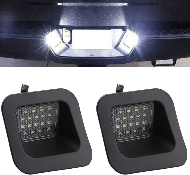 NFSpeeding License Plate Lights Fits for 2003-2018 RAM 1500 2500 3500 Pickup, Set of 2 Truck Number Lamps Assembly Led Tag Light Kit, 6000K White - Image 1
